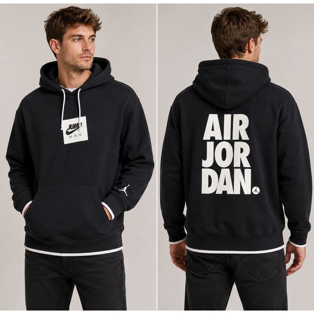 Air Jordan Jumpman Athletic Black Pullover Hoodie Sweater Men's‎ Size Medium